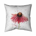 Begin Home Decor 26 x 26 in. Pink Daisy-Double Sided Print Indoor Pillow 5541-2626-FL203